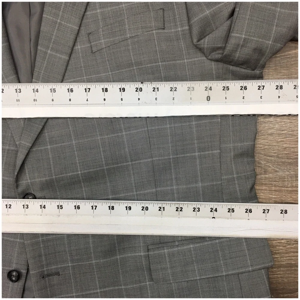 STAFFORD Men‎ Wool Blazer Sport Coat Casual Jacket Size 52L Classic Gray Suit
